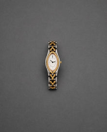 Yves Saint Laurent YSL Vintage Two-Tone Oval Watch