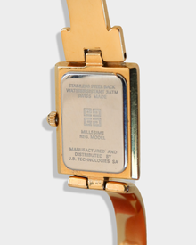 Givenchy Paris Vintage Gold-Tone Rectangular Bangle Watch