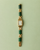 Loewe Vintage Green Leather & Gold-Tone Watch