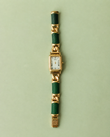 Loewe Vintage Green Leather & Gold-Tone Watch