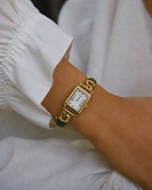 Loewe Vintage Green Leather & Gold-Tone Watch