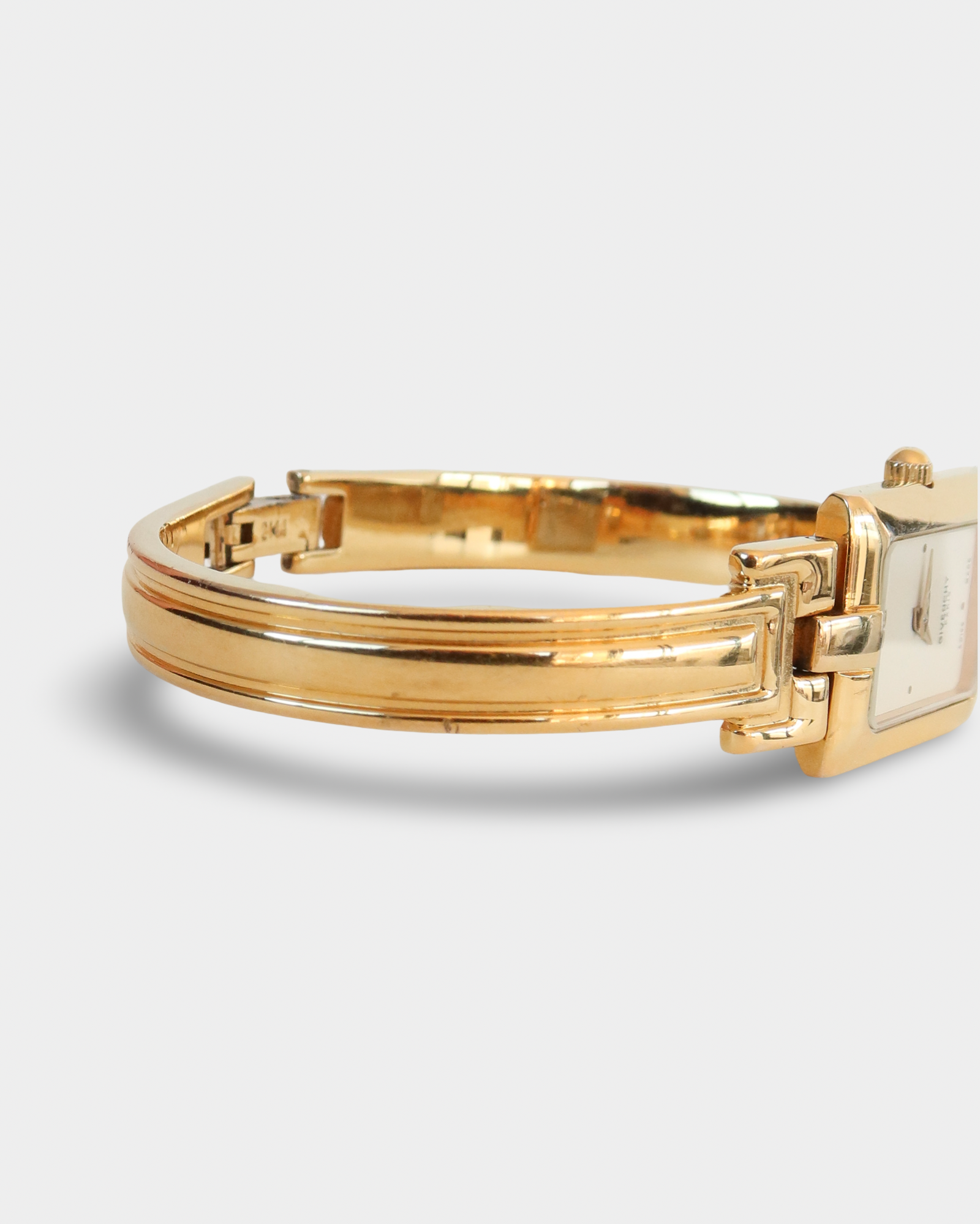 Givenchy Paris Vintage Gold-Tone Rectangular Bangle Watch