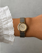 Yves Saint Laurent YSL Vintage Two-Tone Champagne Dial Watch
