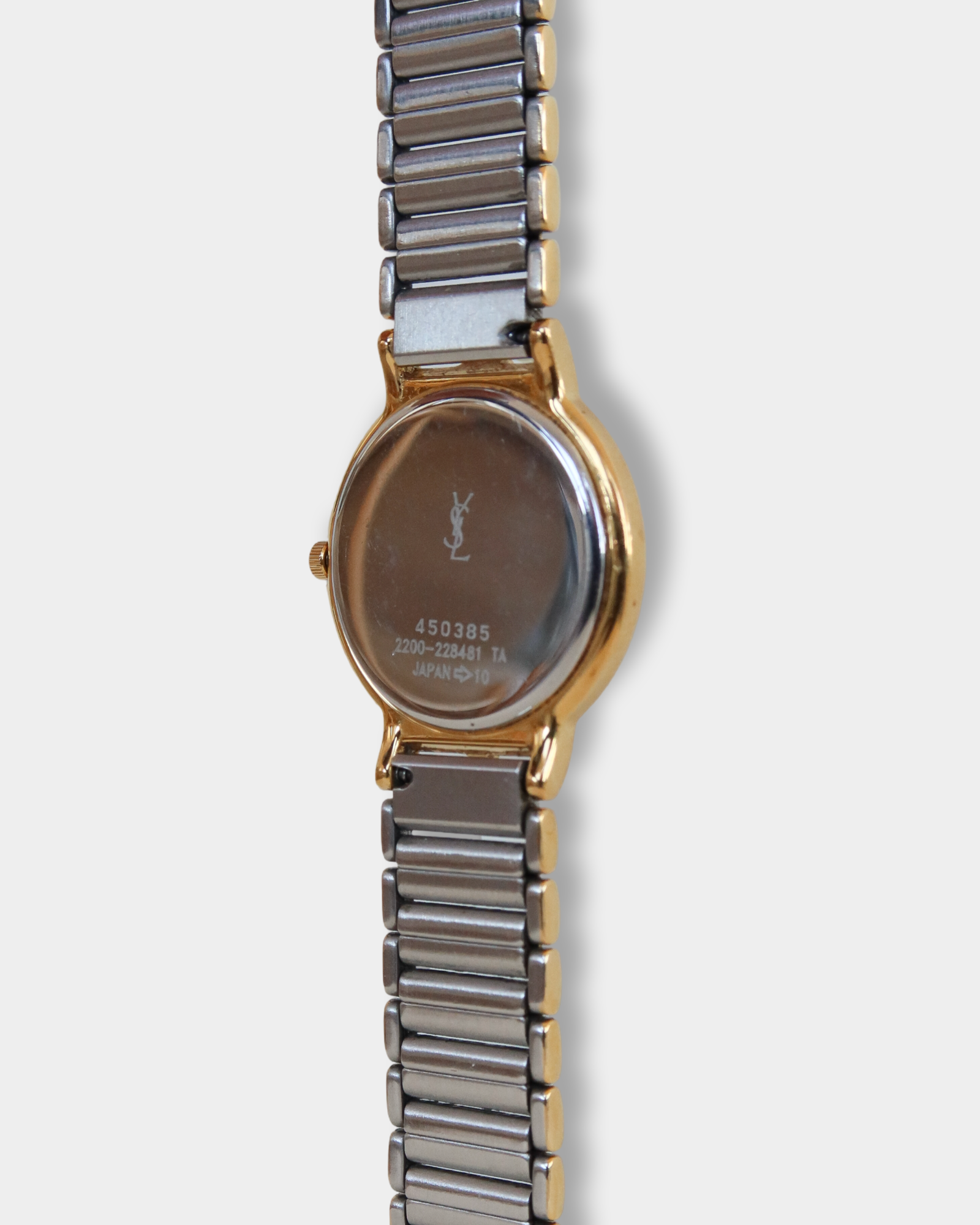 Yves Saint Laurent YSL Vintage Two-Tone Champagne Dial Watch