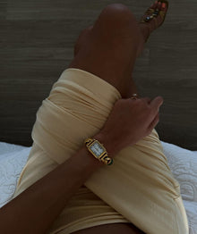 Loewe Vintage Green Leather & Gold-Tone Watch