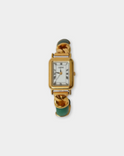 Loewe Vintage Green Leather & Gold-Tone Watch