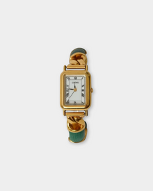 Loewe Vintage Green Leather & Gold-Tone Watch