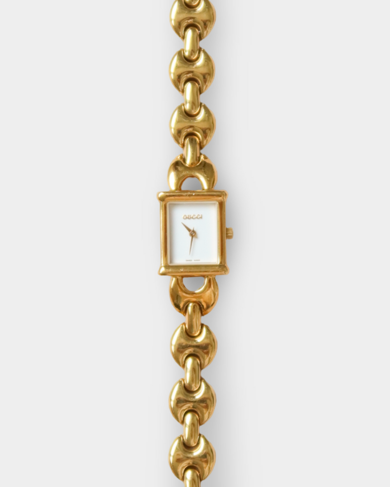 Gucci Vintage 1800L Gold-Tone Chain Bracelet Watch