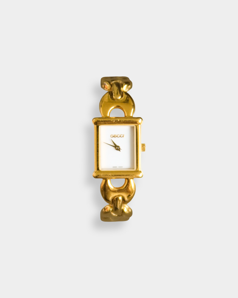 Gucci Vintage 1800L Gold-Tone Chain Bracelet Watch