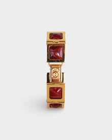 Loewe Vintage Burgundy Leather Anagram Bracelet Watch