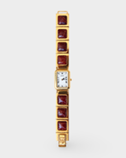 Loewe Vintage Burgundy Leather Anagram Bracelet Watch