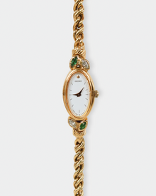 Seiko Vintage Emerald Green Jewel Rope Bracelet Watch
