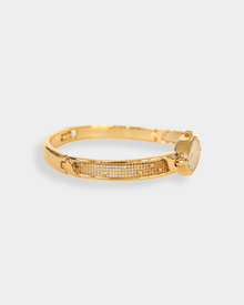 Seiko Vintage Gold-Tone Textured Oval Bracelet Watch
