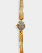 Seiko Vintage Gold-Tone Textured Oval Bracelet Watch