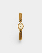 Seiko Vintage Gold-Tone Textured Oval Bracelet Watch