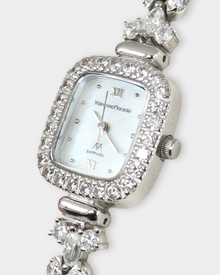 Valentino Moradei Vintage Crystal-Set Mother of Pearl Watch
