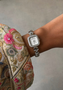 Valentino Moradei Vintage Crystal-Set Mother of Pearl Watch